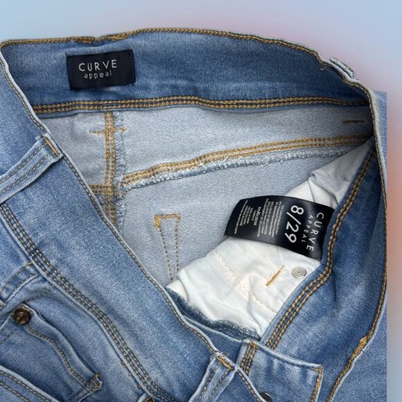 CURVE APPEAL Women’s 8/29 High Rise Blue Jeans - Picture 4 of 4